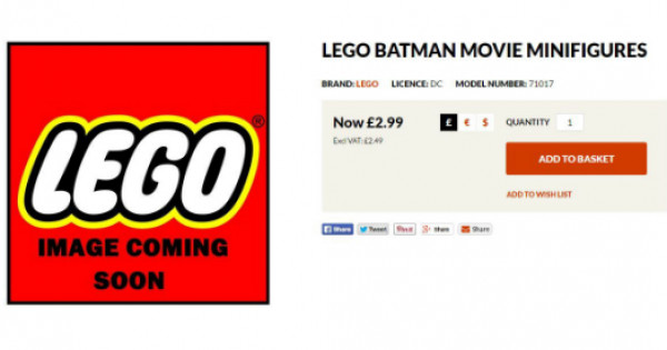 突發！ The LEGO Batman Movie Minifigures（71017）英國開訂