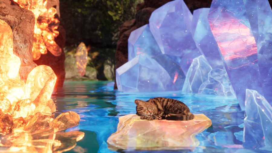 开放世界猫模拟器《Super Cat Simulator》漫步神秘猫岛寻宝玩小游戏解谜
